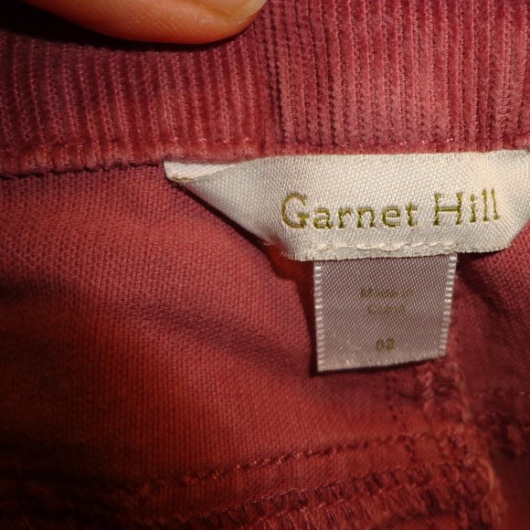 Garnet Hill Slim 5-Pocket Cord Size 2 Rose Zip/Button Closure - Picture 5 of 13